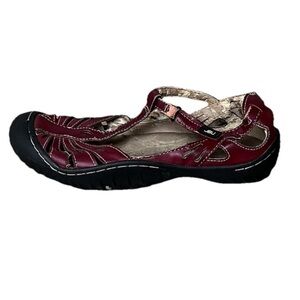 JBU by Jambu Melon Sandals Women’s 7.5 Red | Vegan Leather Closed Toe Strappy